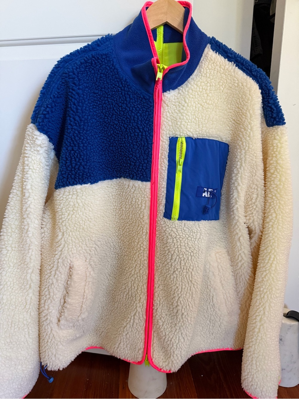 ADER ERROR Men's Colorblock Sherpa Puffer Jacket